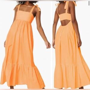 REVOLVE Misa Serafina square neck sundress cottagecore Tangerine cut out NWT M